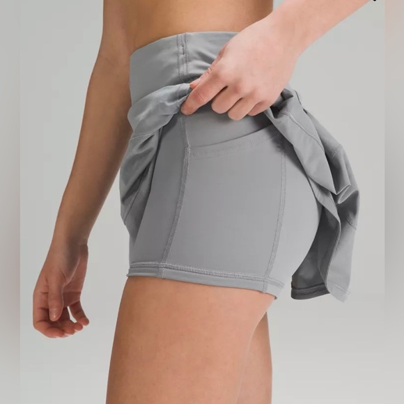 Lululemon Pace Rival Skirt Skort Grey Activewear Tennis Prep AU Size 14 (US 10) - Picture 5 of 15